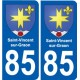 85 Pouzauges stemma adesivo piastra adesivi città
