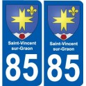 85 Pouzauges blason autocollant plaque stickers ville