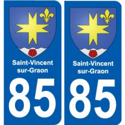 85 Pouzauges coat of arms sticker plate stickers city