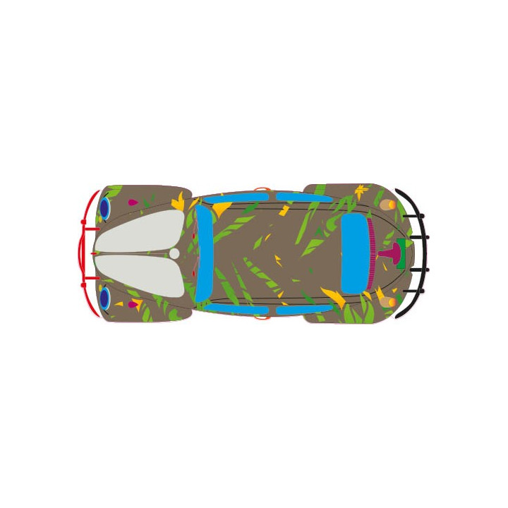 Autocollant Coccinelle voiture dos Jungle sticker adhesif