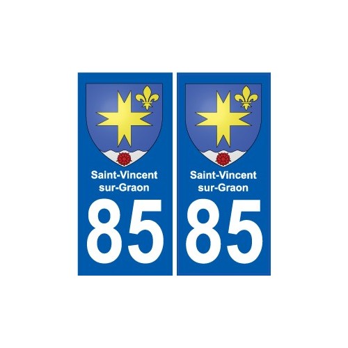 85 Pouzauges blason autocollant plaque stickers ville
