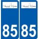 85 Pouzauges logo autocollant plaque stickers ville