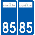 85 Pouzauges logo sticker plate stickers city
