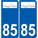 85 Pouzauges logo autocollant plaque stickers ville