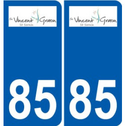 85 Pouzauges logo sticker plate stickers city