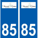 85 Pouzauges logo sticker plate stickers city