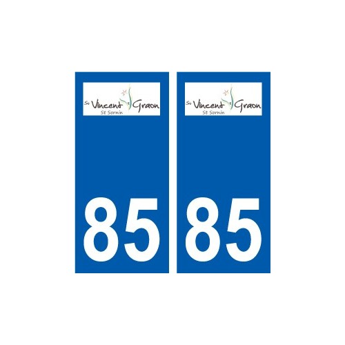 85 Pouzauges logo sticker plate stickers city