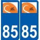 85 Pouzauges logo sticker plate stickers city