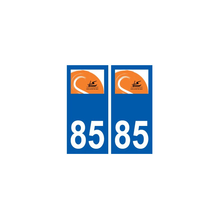 85 Pouzauges logotipo de la etiqueta engomada de la placa de pegatinas de la ciudad
