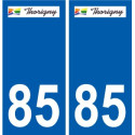 85 Pouzauges logo sticker plate stickers city