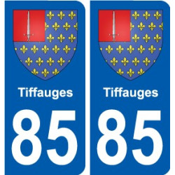 85 Pouzauges coat of arms sticker plate stickers city