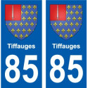 85 Pouzauges blason autocollant plaque stickers ville