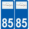 85 Pouzauges logo sticker plate stickers city