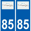 85 Pouzauges logo autocollant plaque stickers ville