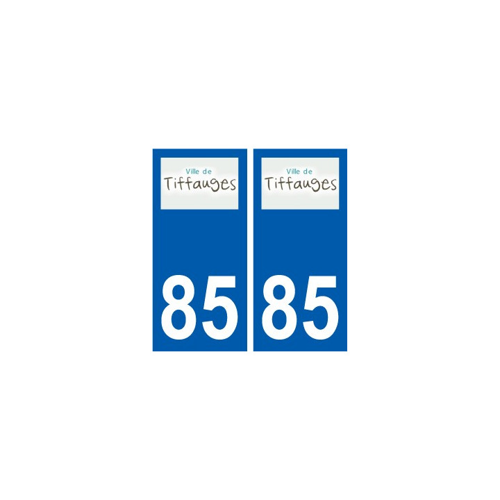85 Pouzauges logotipo de la etiqueta engomada de la placa de pegatinas de la ciudad