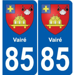 85 Pouzauges escudo de armas de la etiqueta engomada de la placa de pegatinas de la ciudad