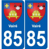 85 Pouzauges coat of arms sticker plate stickers city
