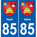 85 Pouzauges blason autocollant plaque stickers ville