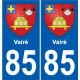 85 Pouzauges coat of arms sticker plate stickers city