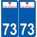 73 Val-d'Isère logo autocollant plaque stickers ville