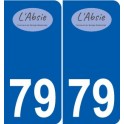 79 Niort logo sticker plate stickers city