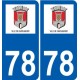 78 Houilles logo autocollant plaque stickers ville