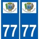 77 Jouarre logotipo de la etiqueta engomada de la placa de pegatinas de la ciudad