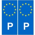 Portugal europe sticker plate