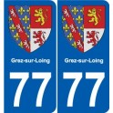 77 Jouarre blason autocollant plaque stickers ville