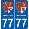 77 Jouarre coat of arms sticker plate stickers city