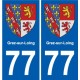 77 Jouarre blason autocollant plaque stickers ville