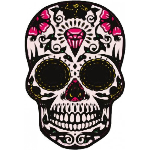 Autocollant Tête-de-mort Muerta skull stickers adhesif 