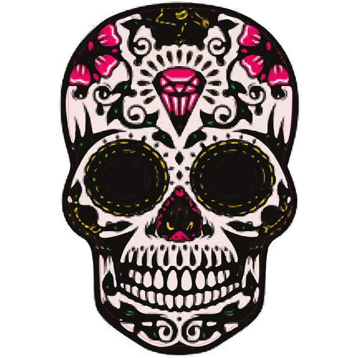 Autocollant Tête-de-mort Muerta skull stickers adhesif 