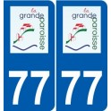 77 Jouarre logo autocollant plaque stickers ville