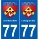 77 Jouarre blason autocollant plaque stickers ville