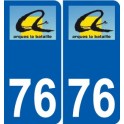 76 Harfleur logo autocollant plaque stickers ville