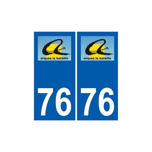 76 Harfleur logo autocollant plaque stickers ville