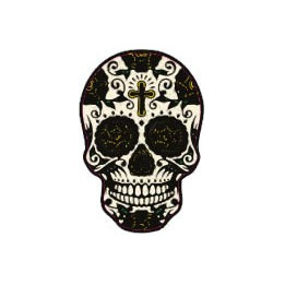 Autocollant Tête de mort muerta 03 skull stickers adhesif