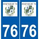 76 Harfleur logo aufkleber typenschild aufkleber stadt