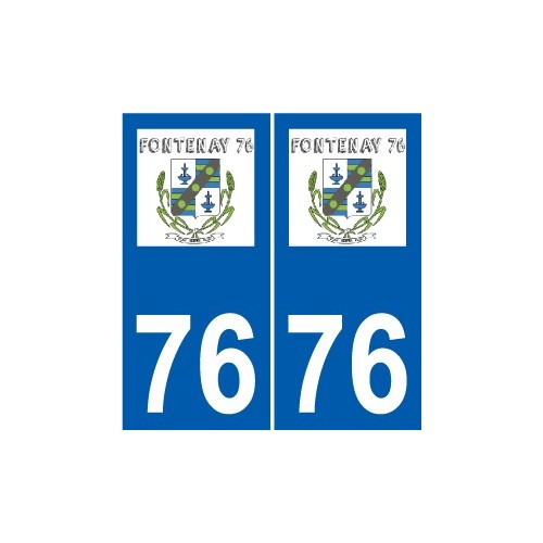 76 Harfleur logotipo de la etiqueta engomada de la placa de pegatinas de la ciudad