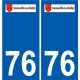 76 Harfleur logo autocollant plaque stickers ville
