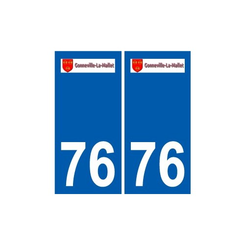 76 Harfleur logo autocollant plaque stickers ville