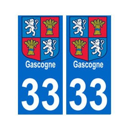 33 gascogne autocollant plaque