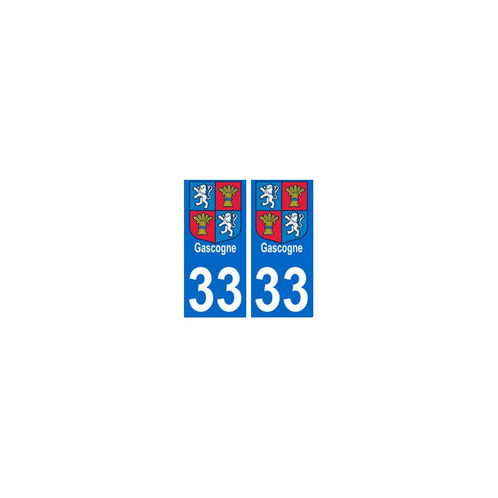 33 gascogne autocollant plaque