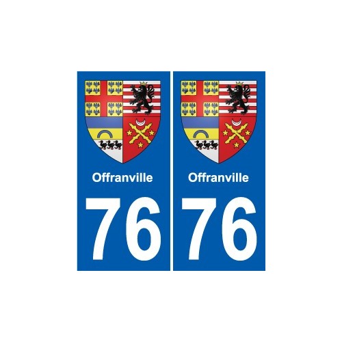 76 Harfleur blason autocollant plaque stickers ville