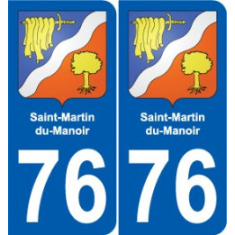 76 Harfleur escudo de armas de la etiqueta engomada de la placa de pegatinas de la ciudad