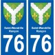 76 Harfleur coat of arms sticker plate stickers city