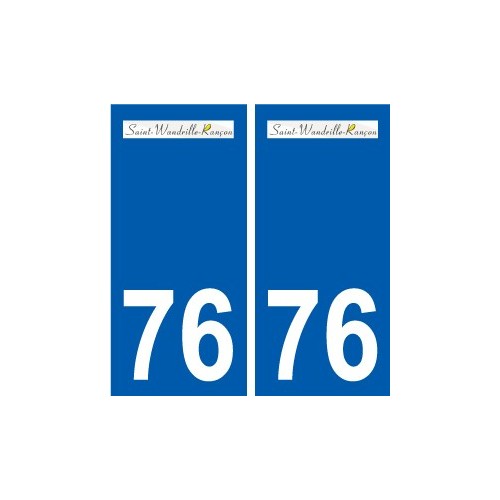 76 Normandie Département Autocollant Plaque Immatriculation Auto