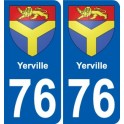 76 Harfleur coat of arms sticker plate stickers city