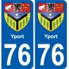 76 Harfleur coat of arms sticker plate stickers city